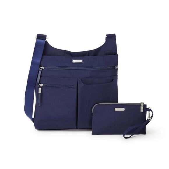 Baggallini Women's Navy On Track Zip Crossbody Bag - Picture 1 of 10